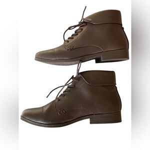 London Fog Clora Ankle Boots Size 8 Fall Brown Cosplay Victorian